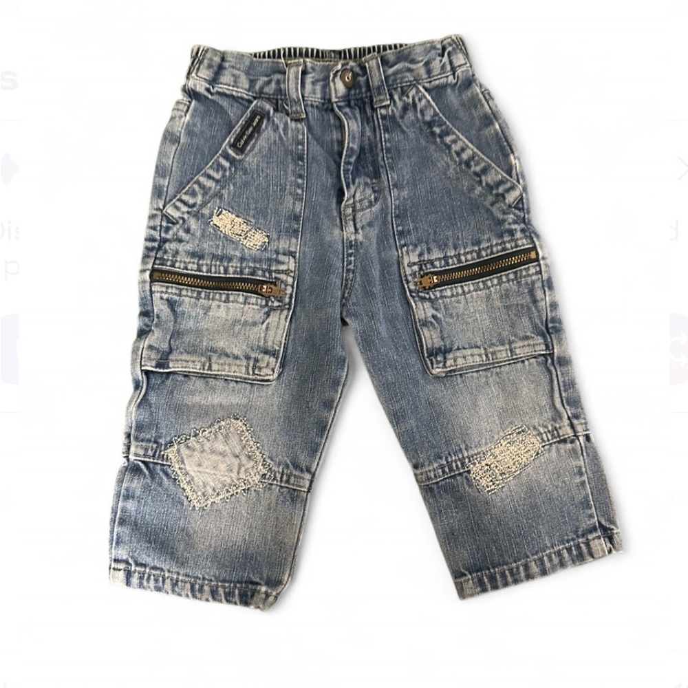 Calvin Klein Jeans Kids Distressed Blue Denim - Picture 1 of 3